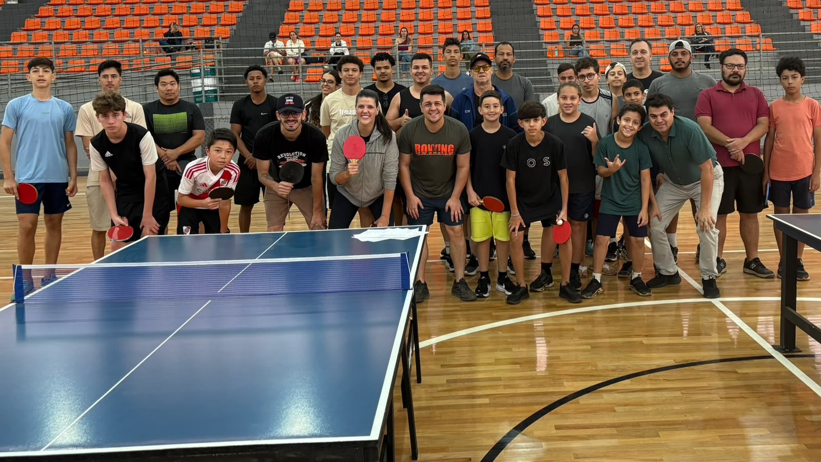 1º Torneio Municipal de Tênis de Mesa de Leme reúne mais de 30 atletas no novo Ginásio de Esportes