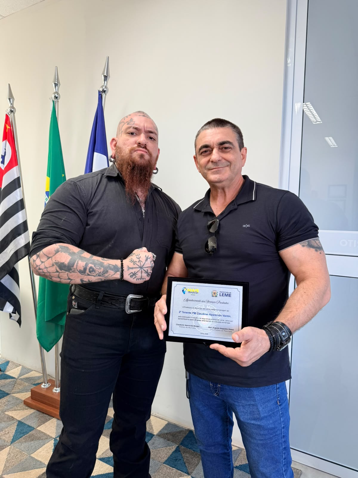 Tenente Vantin é homenageado pela Prefeitura de Leme após mais de 30 anos na Polícia Militar